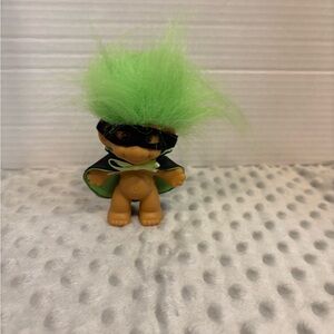 Russ Troll Doll with Neon Green Hair and Black Cape